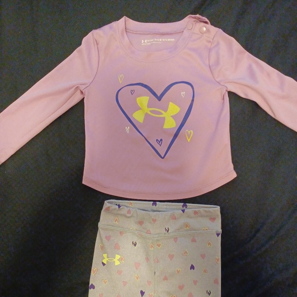 Under Armour 9/12 month Girls long sleeve shirt & pant set